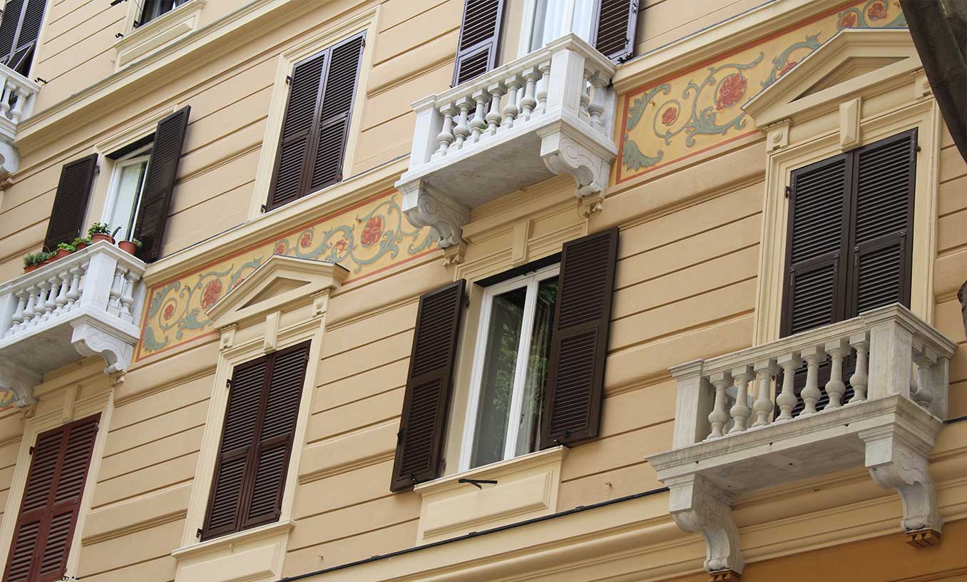 Ristrutturazione facciata decorata